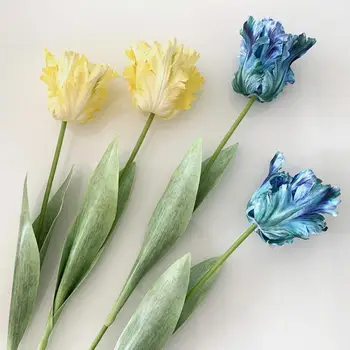 1 buc Artificiale de Înaltă calitate Blossom Non-decolorare de Lungă durată Simulare Flori 3D Papagal Tulip Fals Flori Decor