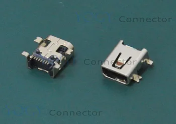 (100 buc/lot) 6.5x5.5mm 8pini MINI USB Conector de sex Feminin, 4 picioare Fixe SMT, Frecvent utilizate în camere digitale, Navigație Vehicul