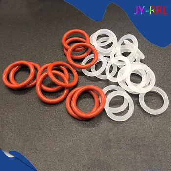 100buc 1.8 mm Grosime Silicon Cauciuc O-ring de Etanșare ID 1.8~30mm Rosu/Alb Rezistenta la Caldura Oana Inel de Garnituri Garnituri