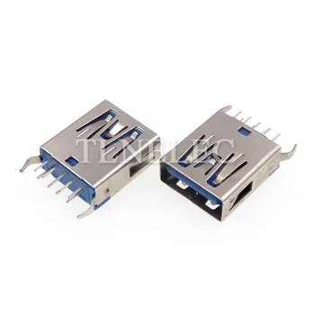 10buc Tip USB 3.0 Famale Conector 9 Pini DIP 180 de Grade Shraight Introduce Transmisie de Mare Viteză Interfață Recipient