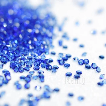 1440 buc 2mm Unghii DIY Diamant Albastru Pietricele Cristal Clar Mici, Strălucitoare Stras Margele Nail art Punct Înapoi D8146