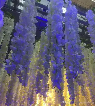 15 Culori Elegante Artificiale Wisteria Cu Flori De Viță De Vie Grădină Acasă Agățat De Perete Rattan Pentru Xmas Party Decor De Nunta Disponibile