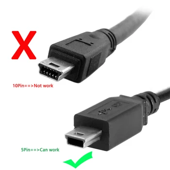 1buc Lumina Neagra Cablu Adaptor Mini USB B 5pin de sex Masculin La Feminin Cablu de Extensie Cablu Adaptor