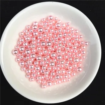 2.5/3/4/5/6/8mm Roz ABS Perle Acrilice Rotunde Imitație Pearl Margele pentru a Face Bijuterii /Nail Art /Telefon Decora Perla