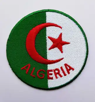 2 buc de Fotbal de fotbal, fussball Echipa Națională algeria logo fier pe Patch Aufnaeher Aplicatiile Insigna Buegelbild Brodate