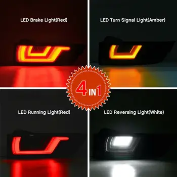 2 BUC LED-uri Dinamice Coada de Lumină Pentru Rang Rover Evoque 2012-2018 4IN1 de Semnalizare Inversă de Funcționare a Lămpii de Frână Lumină de Fum/Clear Lens
