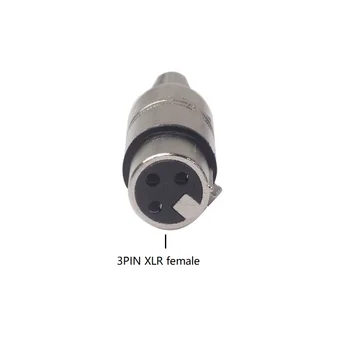 2 buc/Pachet NOU de Argint MINI XLR 3pin de sex Feminin să XLR 3pin de sex Feminin Microfon Audio Adaptor Conector