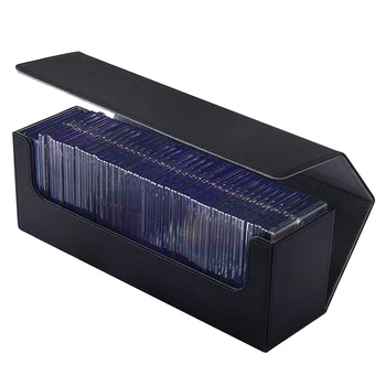 2 Bucati Card Toploader de Stocare, Carduri de Tranzacționare Deține Cutie de 400+ Carduri de Top Loader Cutii de Depozitare pentru Carduri de Magie