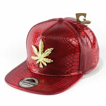 2016 din Piele de Moda Toamna Brand de Metal Diamond frunze de arțar Șapcă de Baseball Hat Pentru Barbati Femei Casual Hip Hop Sepci Snapback Pălării de Soare