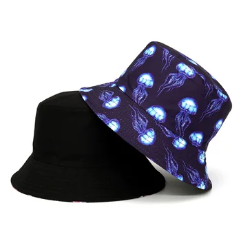 2022 Noi de Vara Bucket Hat pentru Femei Barbati Pescar Pălărie Bob Panama de Imprimare de Moda Pliabil Pescuit Capac
