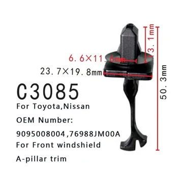 20buc C3085 se Potrivesc Pentru Nissan Toyota Clip ACOPERIȘ PARTEA GARNITURA 9095008004 76988JM00A
