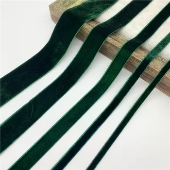 6mm-38mm Adânc Verde de Catifea Panglică Pentru Handmade Cadou Buchet de Ambalaj pentru Casa si gradina Decoratiuni de Partid de Crăciun Panglici