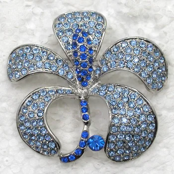 Albastru Stras de Cristal Flori Pin broșe Moda broșă C931 B
