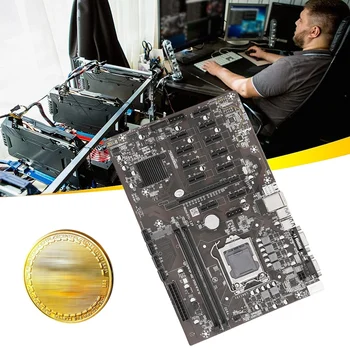 B250B ETH Miniere Placa de baza+G4400 CPU+Cablu SATA+Diafragma+Comutator Cablu LGA1151 DDR4 12XGPU Slot MSATA Pentru BTC