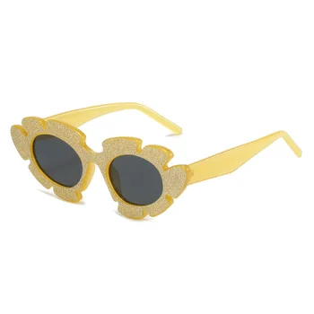 Brand de lux de Vară flash ochelari de soare pentru femei beach epocă de ochi de pisica florale pahare elegante in aer liber pe plaja ochelari cu lentile UV400