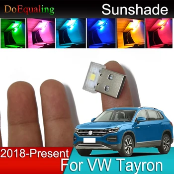 Bricheta USB Atmosfera cu LED-uri Colorate Lumina de Noapte Auto de Interior 7 Culori pentru Volkswagen VW Tayron 2022 2021 2020 2019 2018
