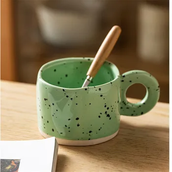 Cana ceramica de uz casnic creative inel se ocupe de cupa micul dejun ceașcă de mare valoare cana de apa ceașcă de cafea cana de 300ml