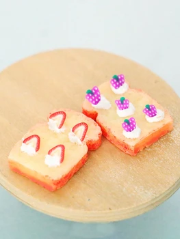Casă de păpuși în Miniatură Simulare de Fructe, pâine Prăjită Model DIY Accesorii de Bucătărie de Jucărie Decora Recuzita de Fotografiere