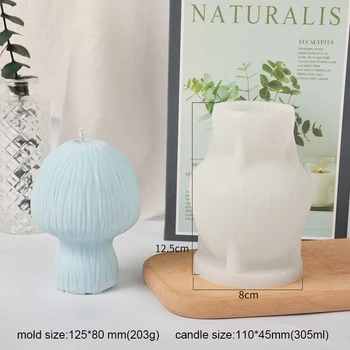 Ciuperci drăguț Nor Cilindrice Mucegai Silicon 3D Lumanari Parfumate Face Provizii DIY Lut Ipsos Rășină Epoxidică Mucegai Decor Acasă