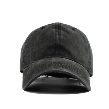 Clasic Vintage Unisex Suc Wr-ld Reglabil Șapcă de Baseball Denim Tata Pălărie Neagră