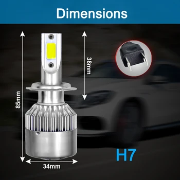 Combo Faruri LED Becuri High Low H7 H11, H8 H9 Ceață de Lumină Strălucitoare Masina Kit de Conversie Alb Pentru Hyundai Kona 2018 2019 2020