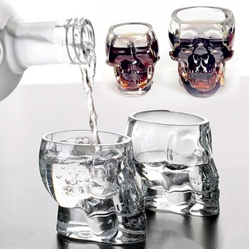 Cupa de sticla Cap de Craniu Împușcat De Cocktail Cristal Whisky, Vodca Cana de Vin Mini Oase accesoriile de bar Beau Ware Ochelari copo