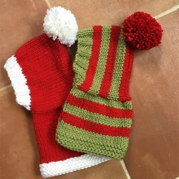 De crăciun lucrate manual tricot frumusețea animale pisici câini scanf pălărie capac HC-124