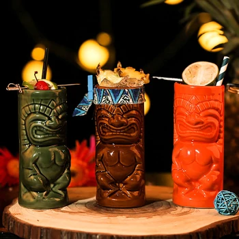 DEOUNY Bar Ceramice Tiki Cana de Personalitate Hawaii Cocktail de Sticlă Creative Cupa Zombie Pahar de Vin Dinkware