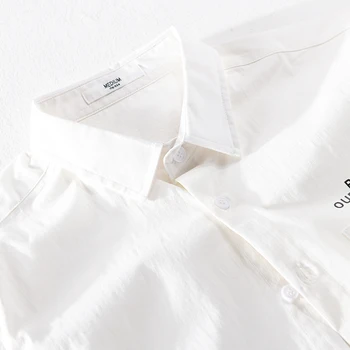 Designer new sosire cu mânecă scurtă solidă bumbac tricou barbati alb de brand camasi barbati casual confortabil combinezon camisa topuri mens