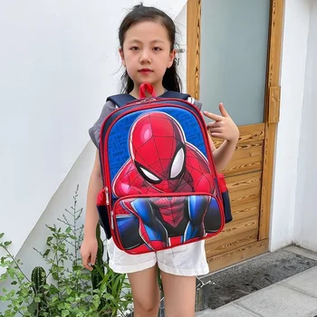 Disney Captain America Student Sac de Școală Elsa Sofia Rucsac Fete Usoare pentru Copii Sac de Școală Băiatul Spider-Man Rucsac