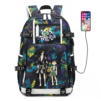 Dororo Hyakki Maru Anime ghiozdane pentru Fete Adolescente Mare Călătorie Bagpack de Încărcare USB Laptop Rucsac de Pânză Bookbag Rugzak
