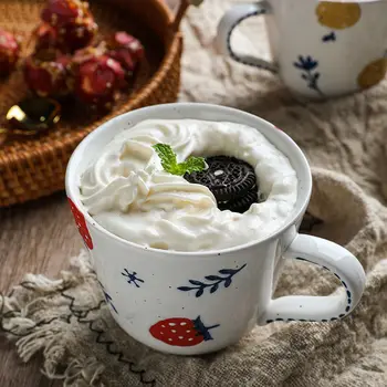 Drăguț japoneză de uz Casnic Cana Ceramica de Mare capacitate Cana pentru Fete micul Dejun fulgi de Ovăz Cești de Cafea Drinkware Produse de uz Casnic