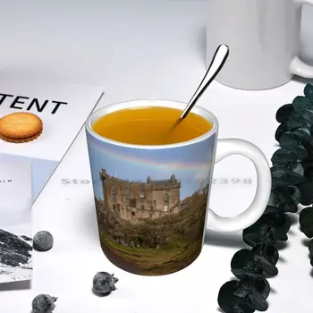Dunvegan Curcubeu Cani Ceramice Cești De Cafea Ceai Lapte Cana Curcubeu Castelul Dunvegan Scoția Skye Peisaj Marin Peisaj Istorie Mândrie