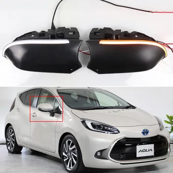 Dynamic LED Lumina de Semnalizare Pentru Toyota AQUA 2021 2022 Partea Aripa Oglinda Retrovizoare Indicator Secvențială de Semnalizare Lampa de DRL