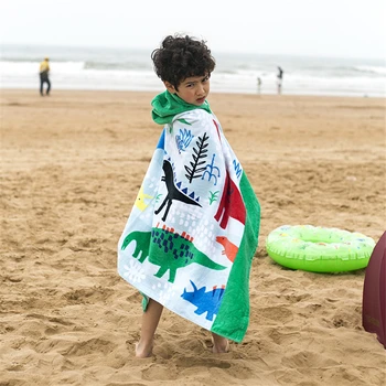 Europene Și Americane de Stil Plajă Prosop de Formaldehidă Liberă Copii Pot Purta din Bumbac Prosop de Baie cu Gluga Pelerina Prelungit 76CM