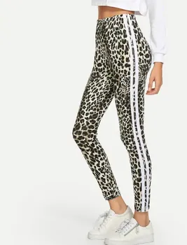 Femei Tigru, Leopard de Imprimare Elastic din Poliester Spandex Slim Slab Creion Pantaloni