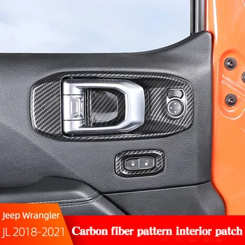Fibra de Carbon Model Interior Patch Pentru Jeep Wrangler JL 2018-2021 ABS Dispozitiv de Aprindere Rezistent la zgarieturi Accesorii