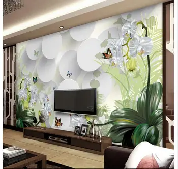 Foto personalizat imagine de fundal 3d imagini de fundal picturi murale peisaj Idilic flori de orhidee TV canapea tapet de fundal 3d tapete murale