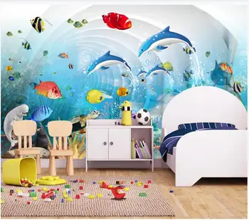 Foto personalizat tapet tapet 3d pentru pereti 3 d subacvatice lume de desene animate murală copii, cameră de fundal pictura pe perete gazete de perete