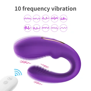 Fără fir Dublu Vibrator pentru Adulti Jucarii Sexuale pentru Cupluri Femeie USB Reîncărcabilă Vibrator punctul G U în Formă de Vagin Stimulator Clitoris Magazin