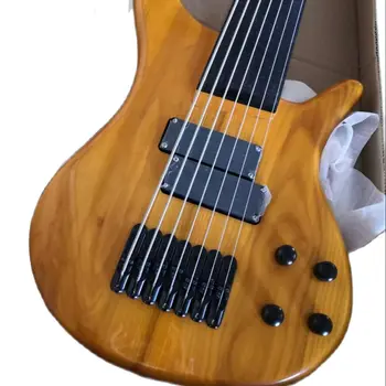 Hot 7 String Fretless Chitara Electrica Bass 7 siruri de caractere China Bass