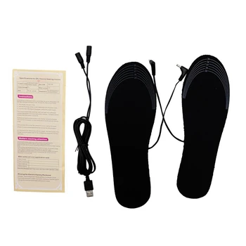 Iarna USB de Încărcare Încălzit Tălpi de Pantofi de Cald la Picioare Șosete Pad Mat Electric de Încălzire cu Branțuri Lavabile Cald Termica Unisex
