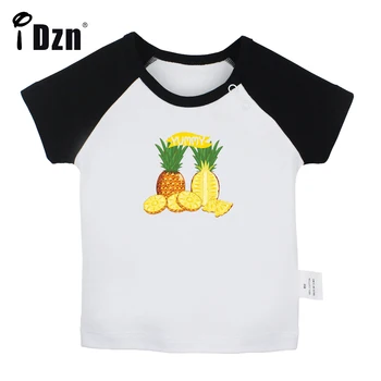IDzn Vara Dulce Fruct de Ananas de Artă Distractiv pentru Copii Imprimate Baieti tricouri Copil Drăguț Fete Mâneci Scurte tricou Nou-născut Topuri Haine