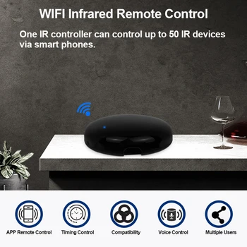 IR inteligent WiFi Controler Universal Cod de Învățare Comentând Tuya Casa Inteligentă de la Distanță Controler de AC AUD STB Suport Alexa Google
