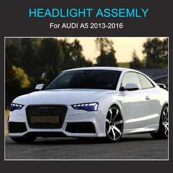 Lumini auto pentru Audi A5 LED lumini de Cap 2013-2016 S5 Faruri Plug și să se Joace cu LED DRL Dinamic de Cotitură Upgrade Faruri