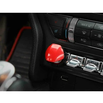 Masina de Aprindere Buton Comutator Capac Motor cu Aprindere prin Butonul de Oprire Pornire Capac Ornamental pentru Ford Mustang 2016 2017 2018