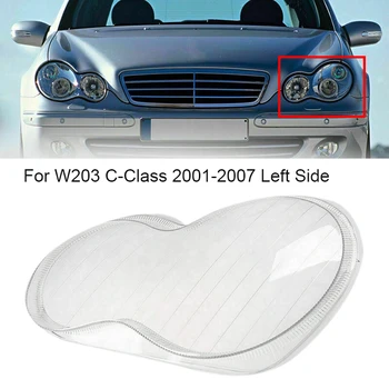 Mașina din Față Faruri Obiectiv Clar Abajur Shell Acoperire pentru Mercedes-Benz fabricate intre 2001-2007 W203 C-Class 180 200 230 260 280