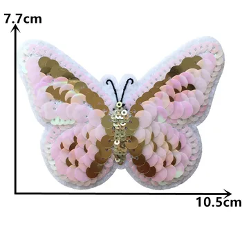 Moda de cusut DIY Excipienți Banner patch decora fluture mic paiete insigna adeziv topit la cald sac de călcat îmbrăcăminte