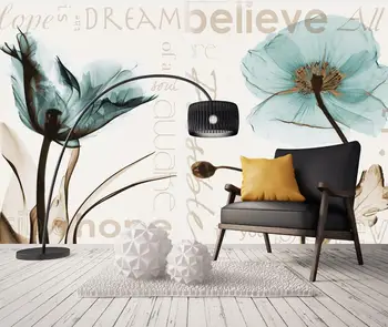 Modern Scurtă de flori abstracte gazete de Perete Decor Acasă arta 3D Tapet Pentru camera de zi Dormitor Moale TV Fundal Tapet