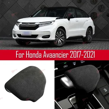 Negru Schimbator De Viteze Buton Cadru Autocolant Capacul Interior Cap Tapiterie De Piele De Căprioară Pentru Honda Avaancier 2017-2021
